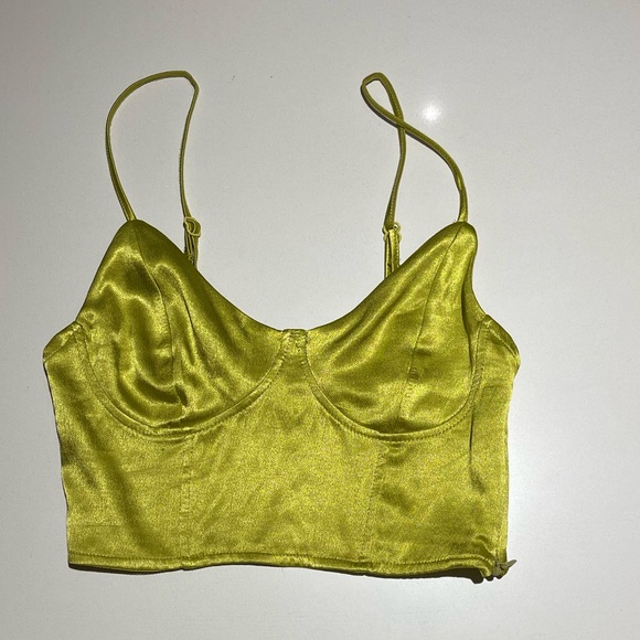 Zara Silky Bustier Crop top - Picture 2 of 3